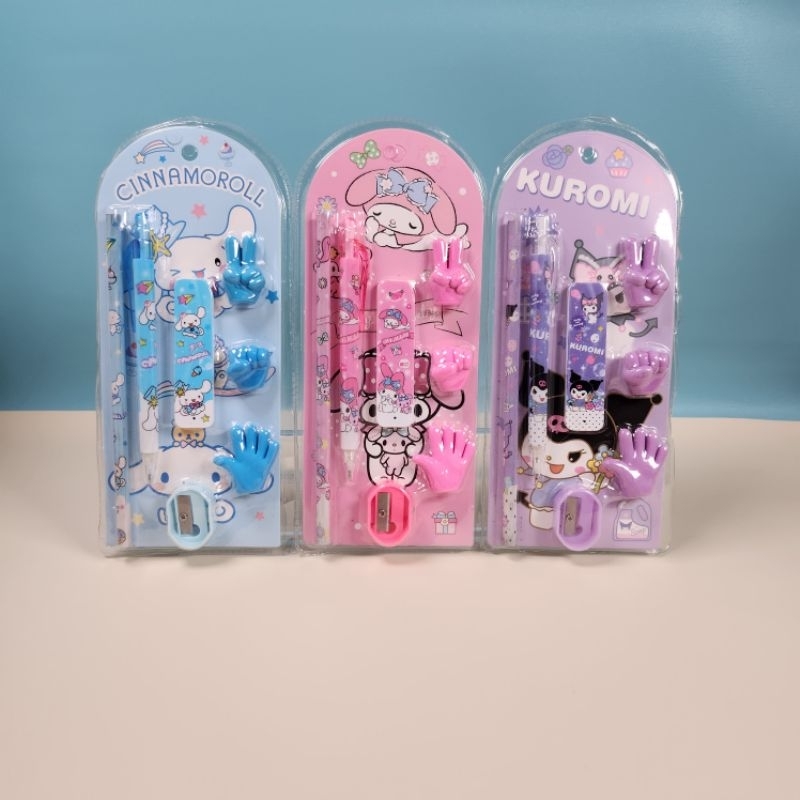

VANILLESHOP - SET ALAT TULIS PENSIL MEKANIK 7 IN 1 SANRIO CINNAMOROLL