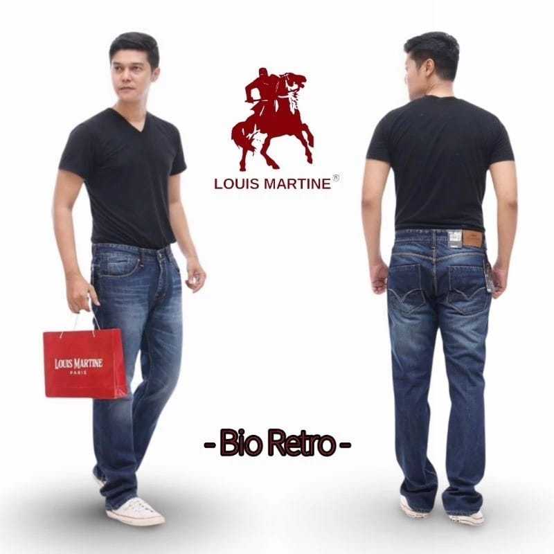 LOUIS MARTINE  CELANA JEANS PANJANG ORIGINAL100% jeans tebal