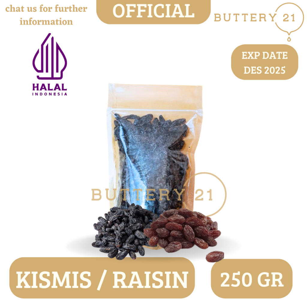 

BUAH KISMIS 250 GR/BUAH RAISIN 250 GR/RAISINS