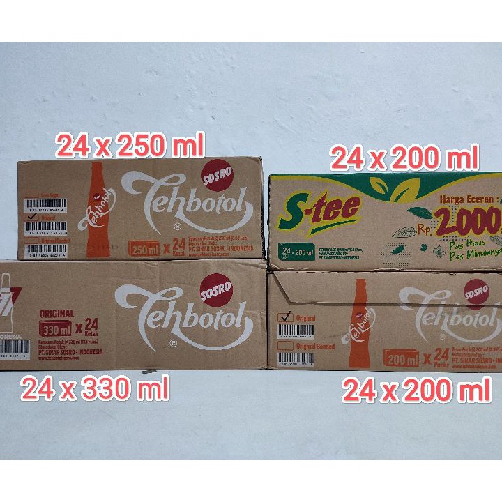 

DISKON TEH BOTOL SOSRO S TEE STEE DUS KARTON KARDUS