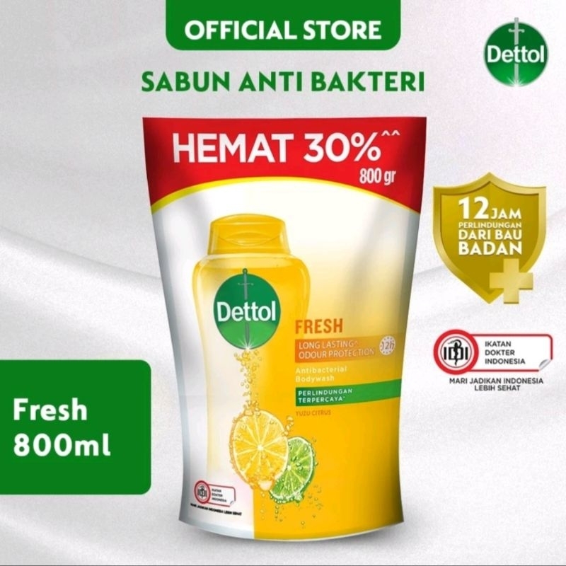 Dettol Body Wash Fresh Refill - 800ml