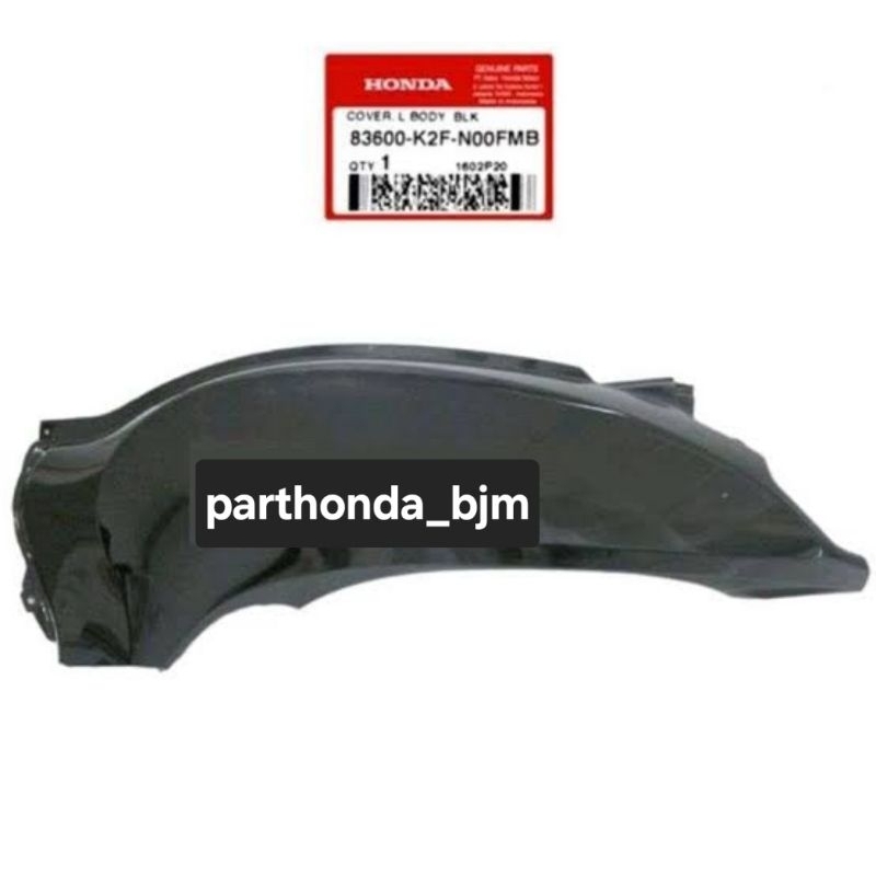 83600-K2F-N00FMB Cover L Body (BLK) COVER BODY KIRI HITAM SCOOPY 2021 COVER BODY KIRI HITAM SCOOPY 2