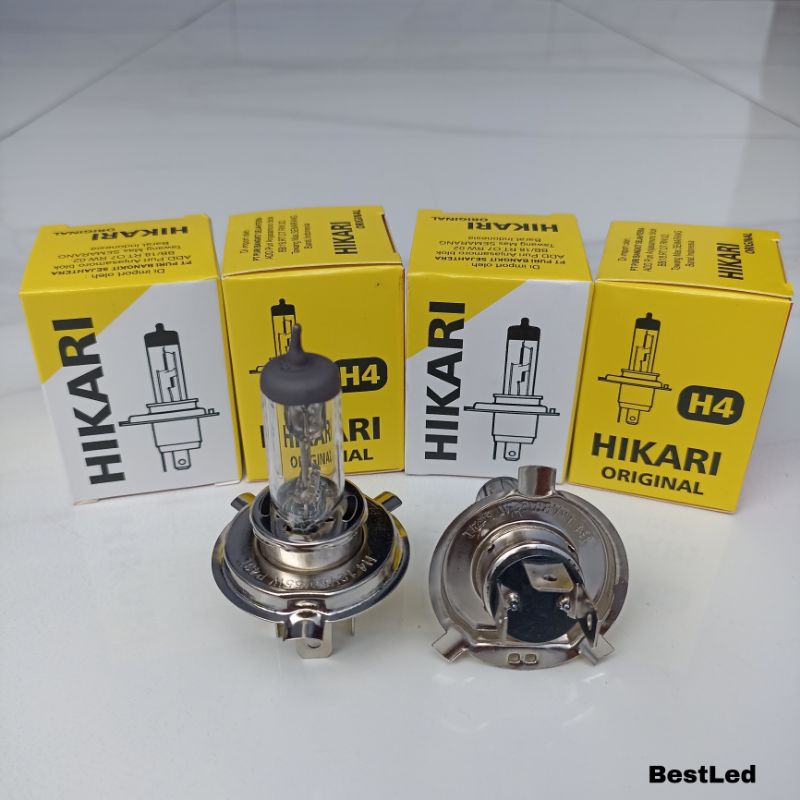 Bohlam Lampu Depan Halogen Motor Mobil H4 12 Volt