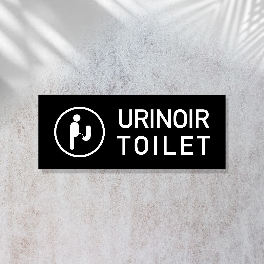 Sign Akrilik Urinoir Toilet | Akrilik Toilet berdiri