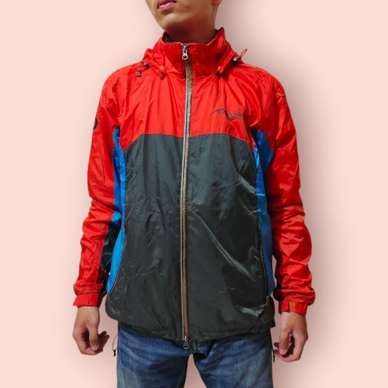 Jaket Gunung Outdoor Discovery Expedition Orange Biru Abu (Orange Blue Grey)