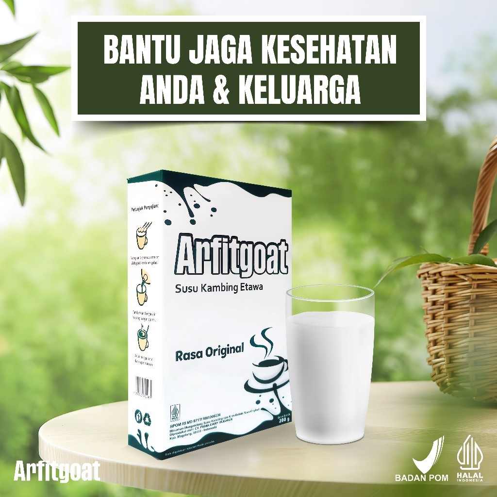 

Arfitgoat Susu Kambing Etawa Murni & Krimer Bubuk 200gr