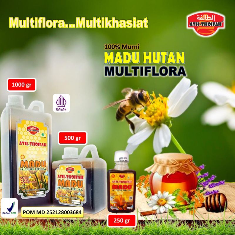 

Madu Hutan Murni Multiflora Ath Thoifah 1000 gr 500 gr 250 gr