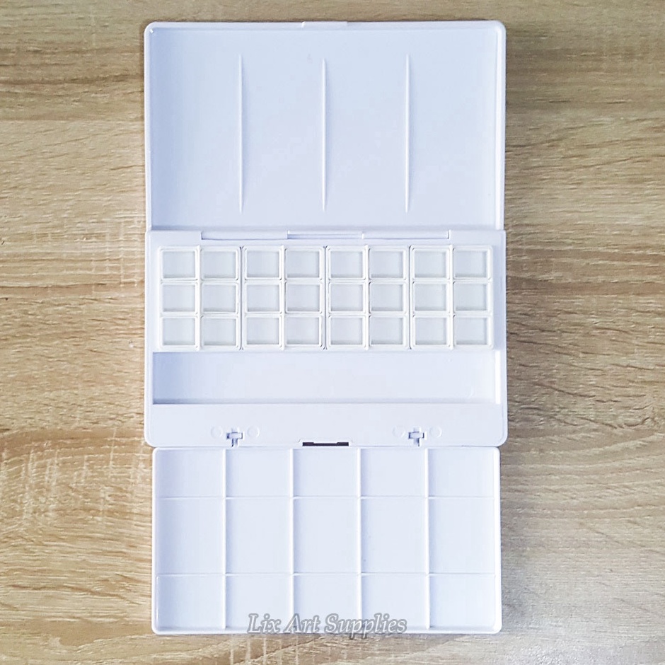 

VTec Empty Watercolor Plastic Box Set 24 Half pan Palette NBX24 ART G9V9