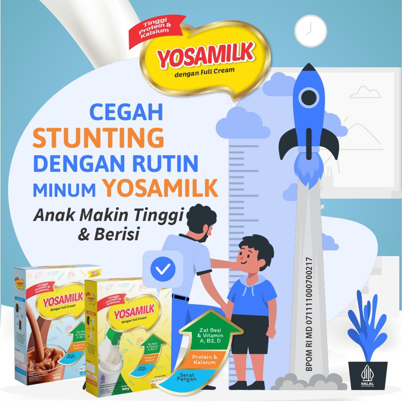 

susu yosamilk tinggi badan dan pengemuk badan PREMIUM BPOM