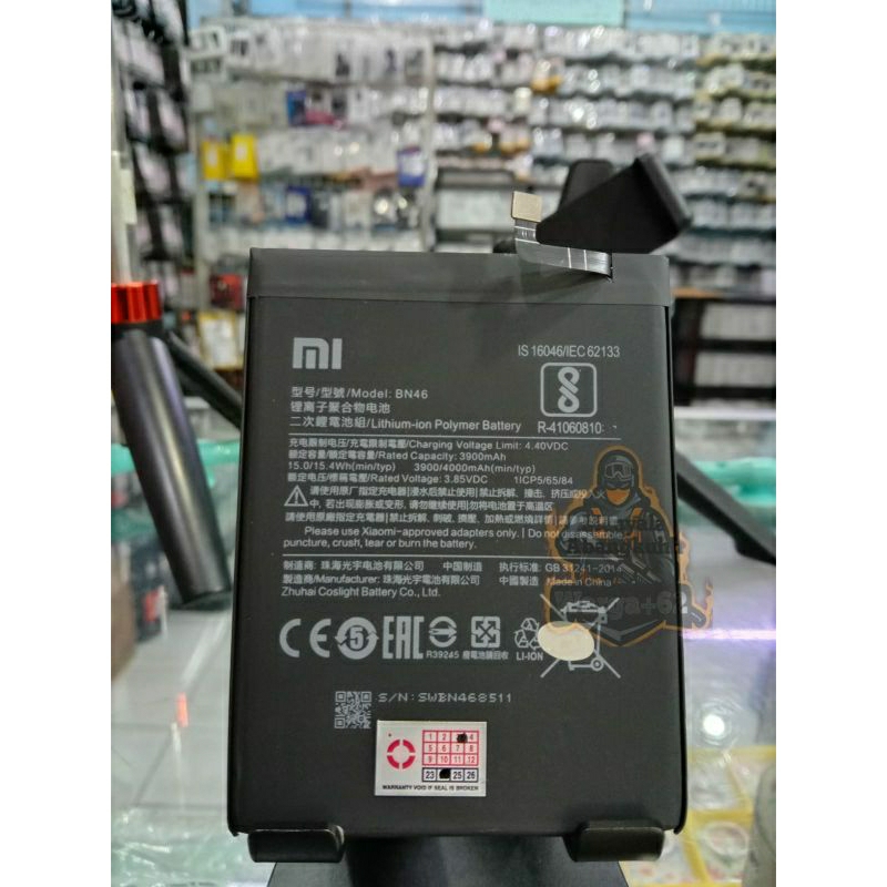 Baterai Baterry Original Xiaomi BN46 BN-46 Tipe Hp Redmi 7 Redmi Note 6 Redmi Note 8 Batre Ori Redmi