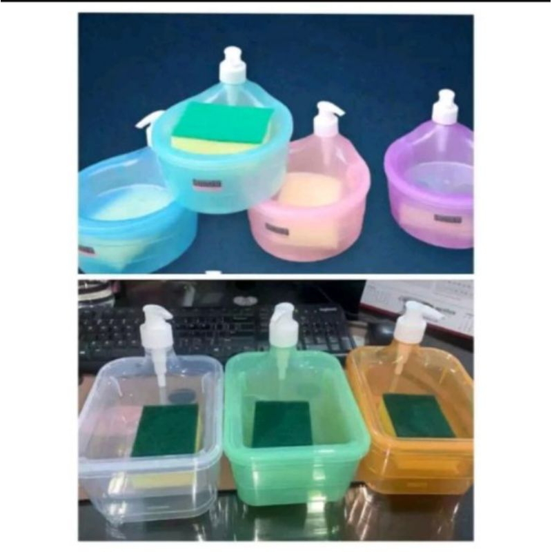 Tempat Spons + Tempat Dispenser Cuci Piring Multifungsi Free Spons Cuci Piring