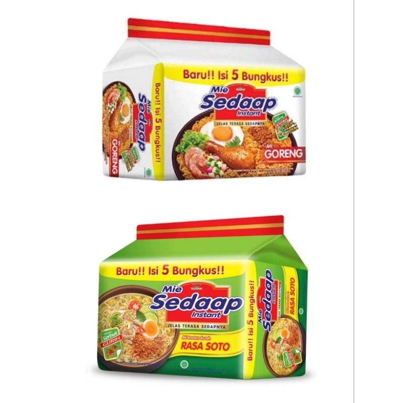 

Sedaap Mi Instant Goreng/Soto isi 5 x 90 g