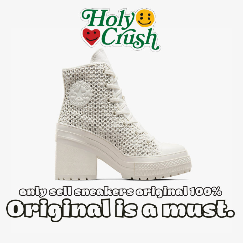 CONVERSE CHUCK 70 DE LUXE HEEL KNIT WHITE/CREAM - ORIGINAL 100%