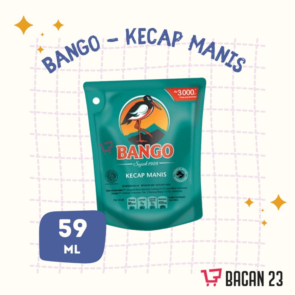 

Bango Kecap Manis Refill (59 Ml) / Kecap Isi Ulang / Kecap Pouch - Bacan23