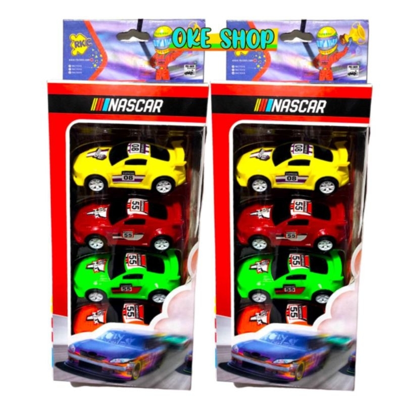 Miniatur Diecast Mobil Nascar 4pcs