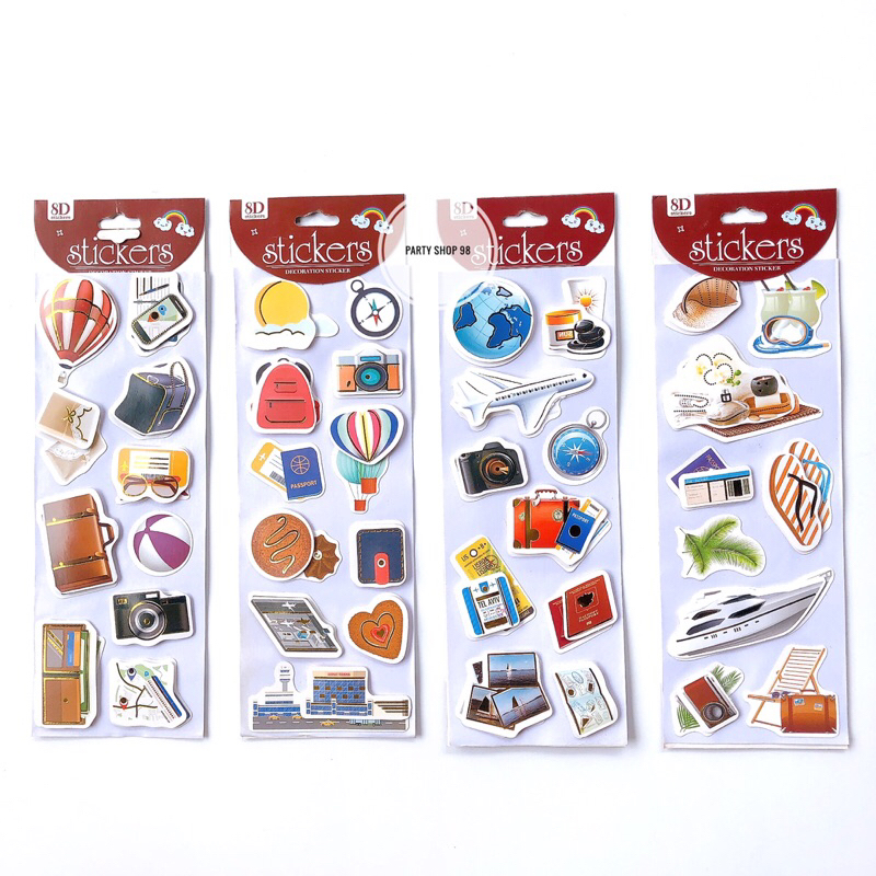 

STICKER 8D TEMA TRAVEL / STICKER DEKORASI JURNAL / STICKER TRAVEL AROUND THE WORLD