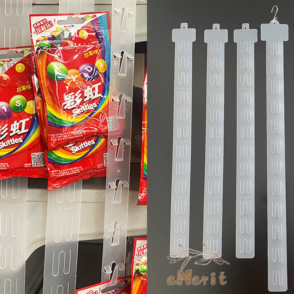 Clip Strip Display Makanan / Klip Display Snack / Supermarket Snack Plastic Clip Strip / Strip Gantu