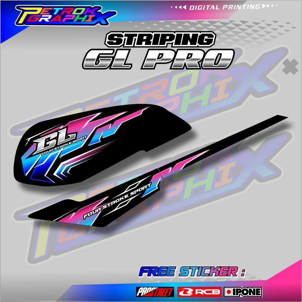STRIPING VARIASI HONDA GL PRO / STICKER LIST VARIASI MOTOR GL PRO