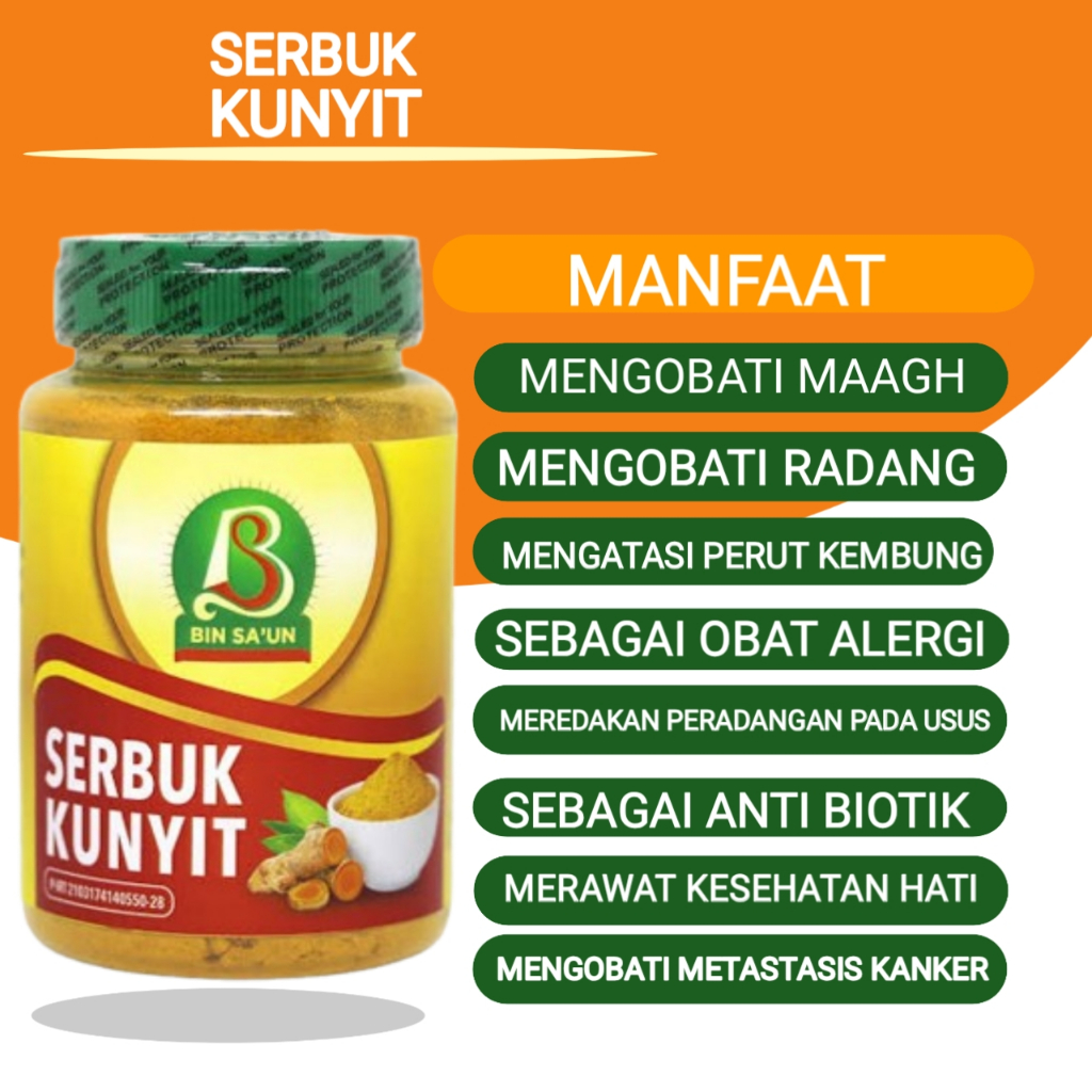 

Serbuk Kunyit Bin Sa'un 120 Gr Murni 100% Original Tanpa Campuran