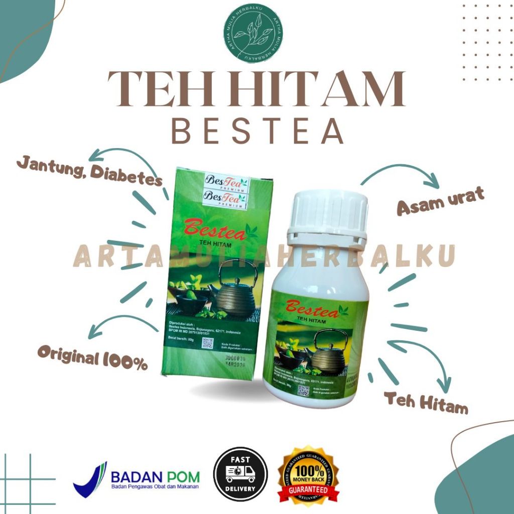 

TEH HITAM BESTEA 80 GRAM BPOM HALAL ORIGINAL