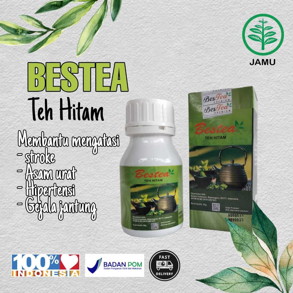 

BESTEA TEH HITAM ASLI ORIGINAL 80 GRAM BPOM HALAL