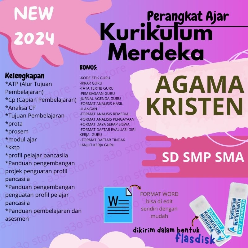 PERANGKAT AJAR KURIKULUM MERDEKA AGAMA KRISTEN ,  MODUL AJAR KURIKULUM MERDEKA, SD SMP SMA