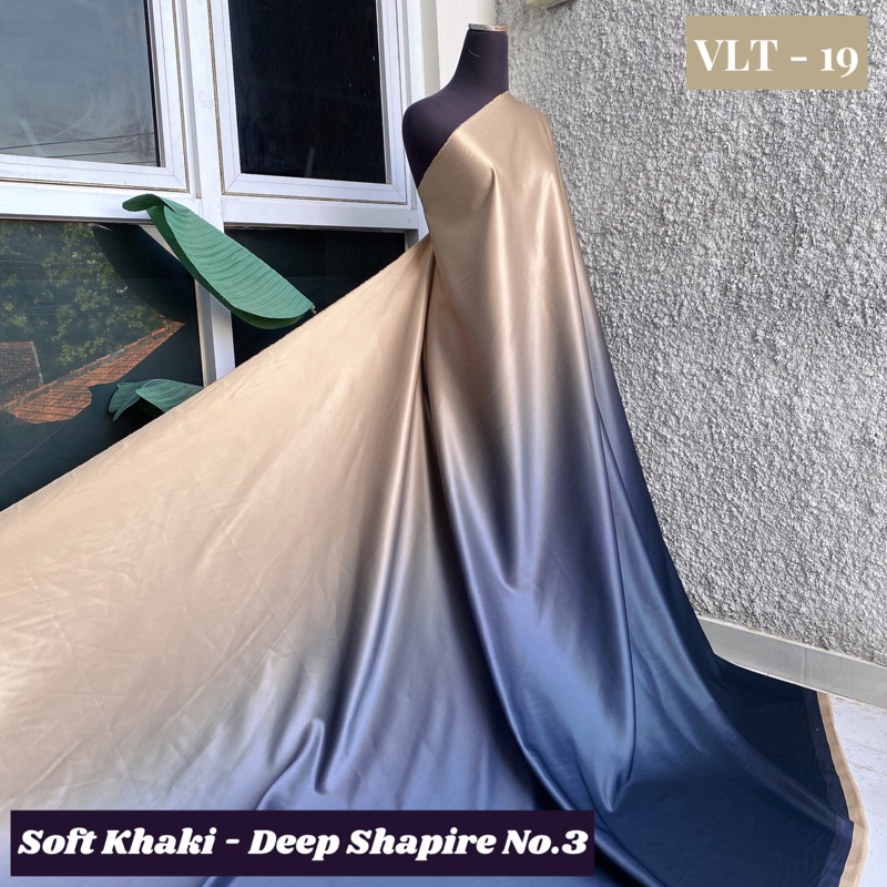 Kain Gradasi Polos Roberto Junior Velvet Elegan Premium Grade A / kain silk gradasi / roberto silk /