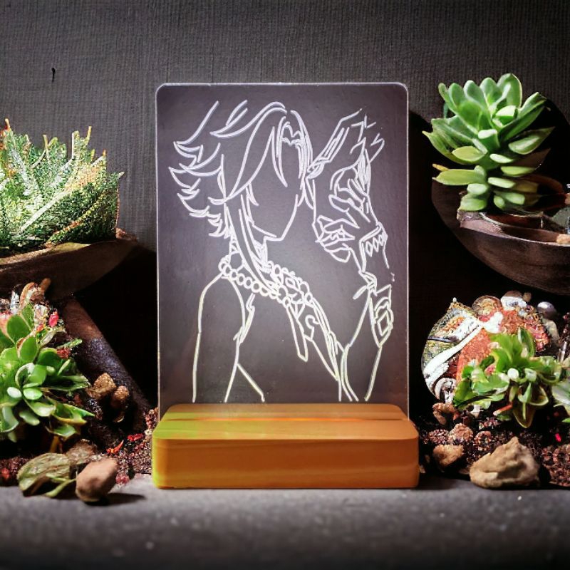 Lampu Hias Lampu Tidur Akrilik LED Xiao / Standing Lamp Acrylic LED Genshin Impact