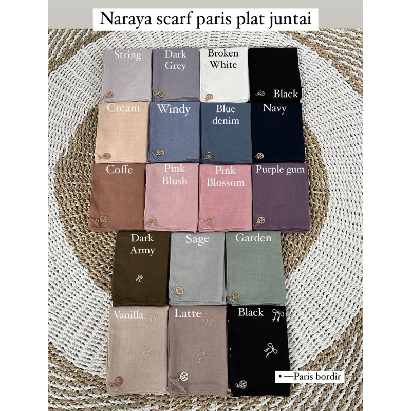 PARIS JAHIT TEPI NARAYA SCARVES