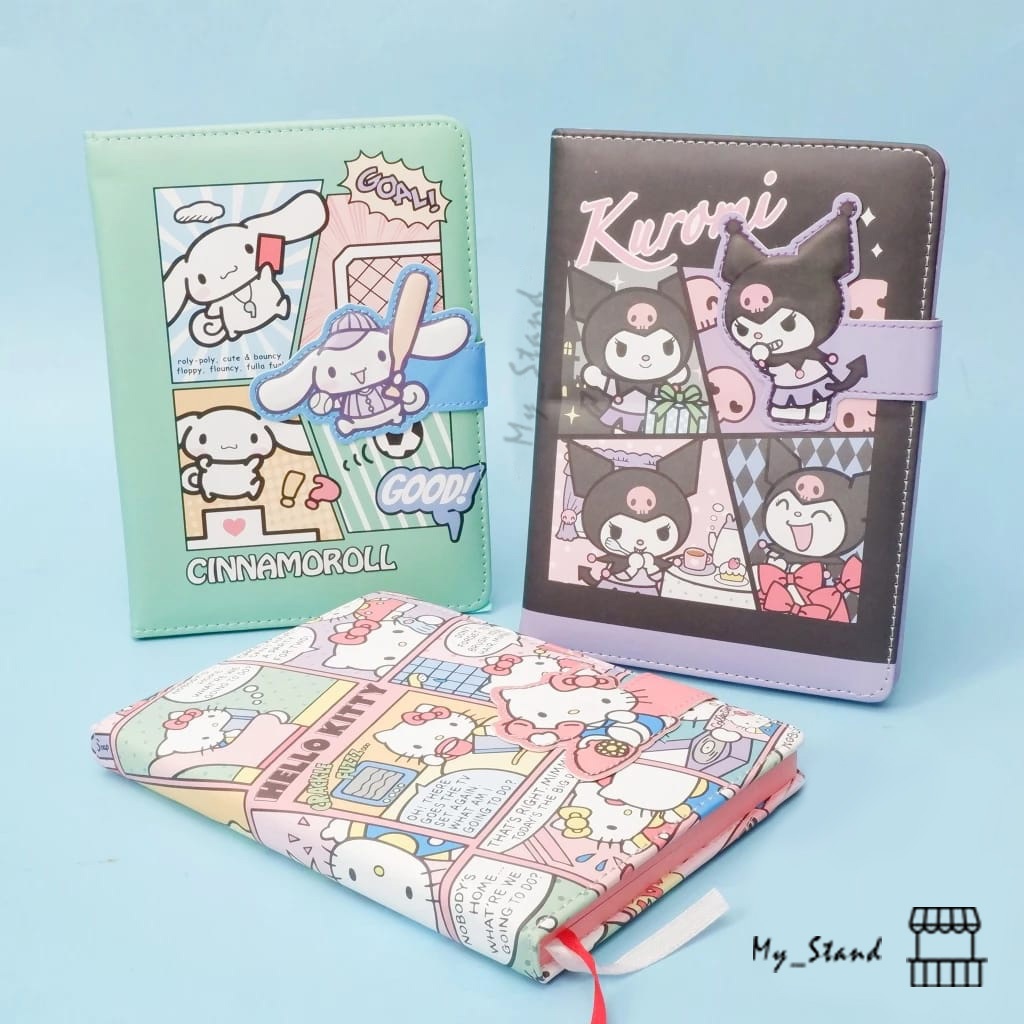 

Buku Hardbox B6 Sanrio Magnet BK-1165 Diary Note Book Notebook Buku Harian Catatan Kunci Magnetic