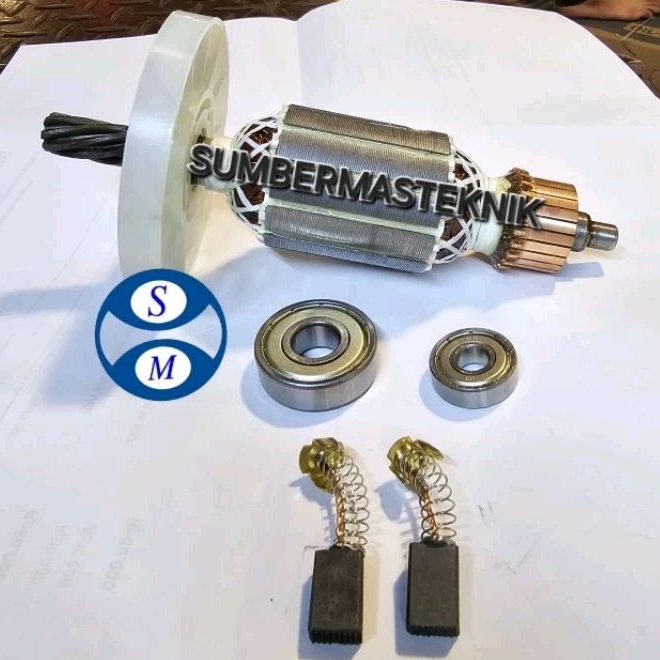 BENZ ARMATURE ANGKER ROTOR UNTUK MESIN BITEC HBM 5 HEX HBM 50 PROMO FREE CARBON BRUSH ANGKER UNTUK M