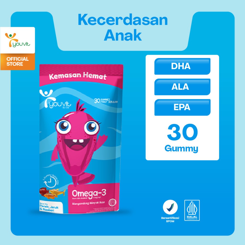Youvit Omega 3 Anak  dengan Minyak Ikan / Vitamin Anak Omega 3