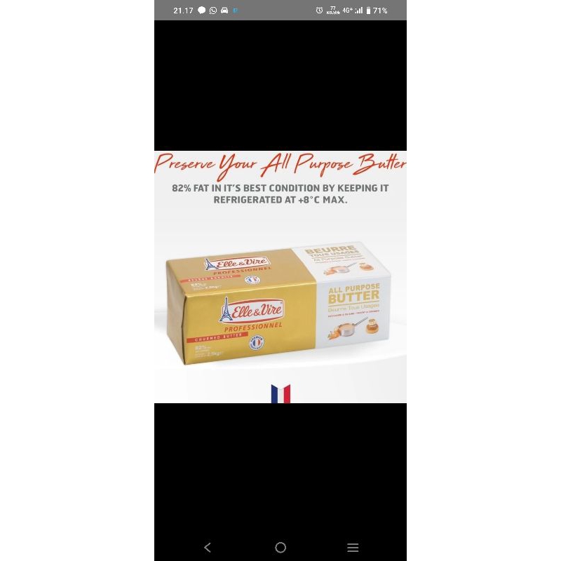

butter elle vire 2.5 kg