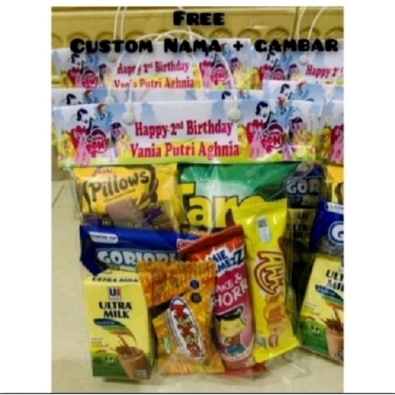 

Paket Snack Ulang Tahun Free Custome Nama