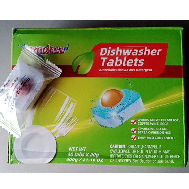 Dishwasher Tablet 30Pcs Dishwasher Detergent Dishwasher Cleaner Tablet