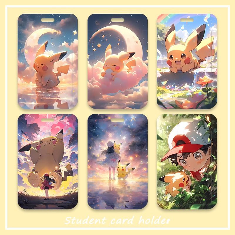

FIRSTSTEP - Pokemon Pikachu Gotcha Card Holder / Name Tag / Gantungan Kartu Nama / Tali ID Card / Tempat Kartu ID Card Holder / ID Card Premium / Gantungan Kunci / Gantungan Kunci Anime Kartun / Gantungan Lucu / Gantungan ID Card Cute