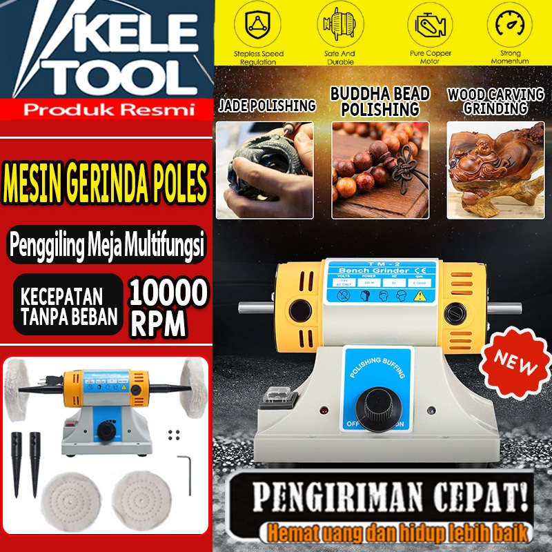 Mesin Gerinda Poles 220v 350w/550w Untuk Perhiasan Gigi Perhiasan Pengamplasan Pengamplas Kecepatan 