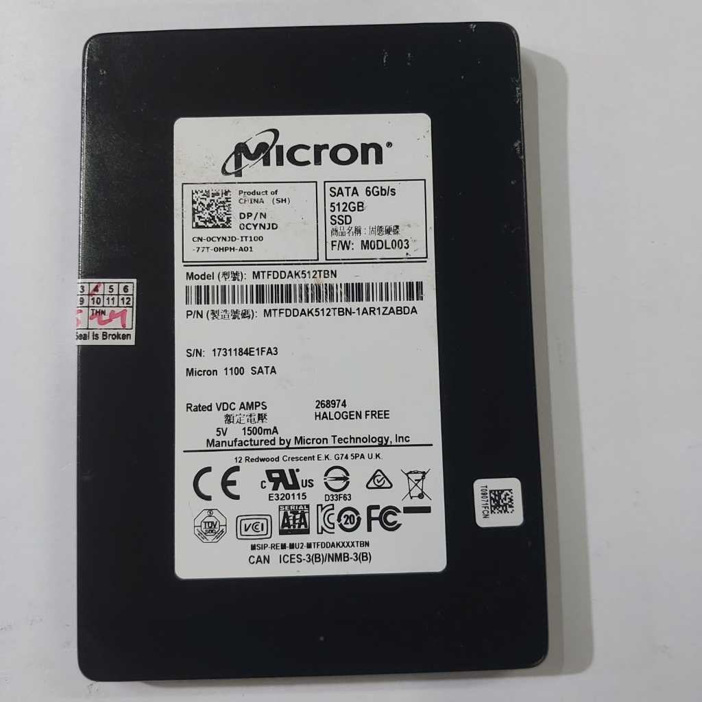 hardisk ssd micron 512gb copotan murah sentinel 100