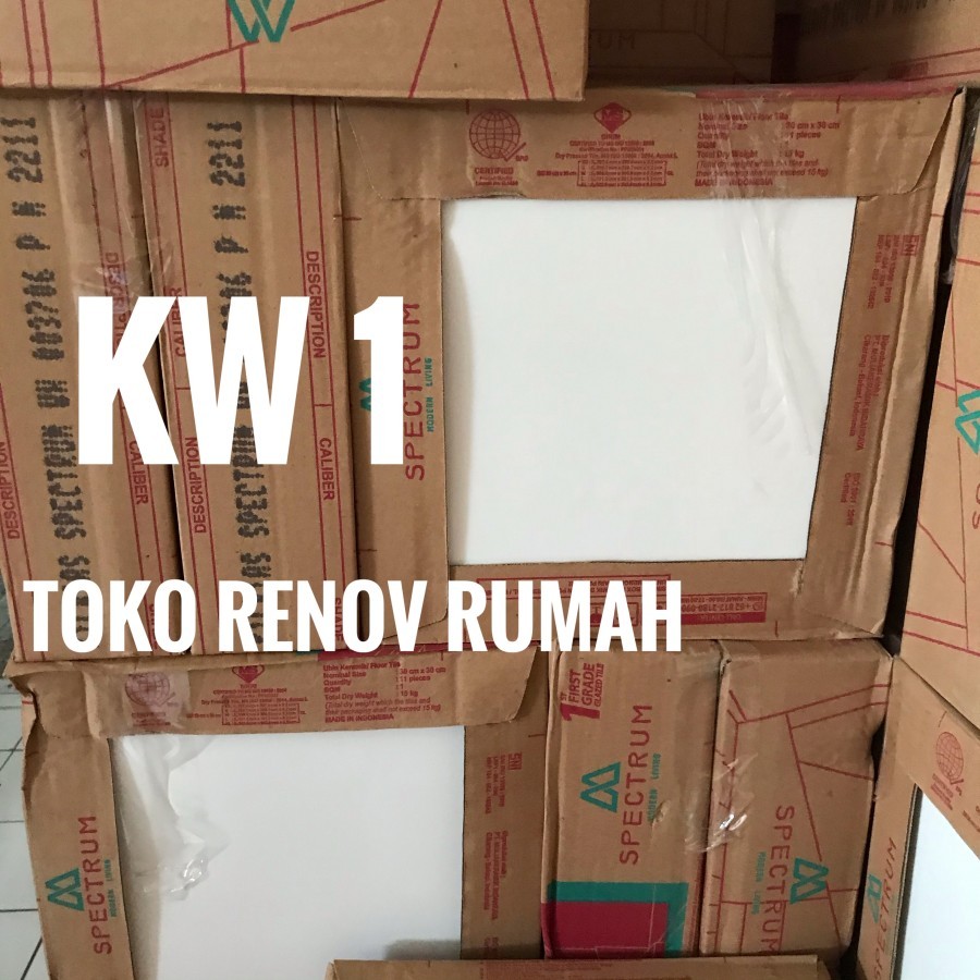 keramik 30x30 putih polos - KW1