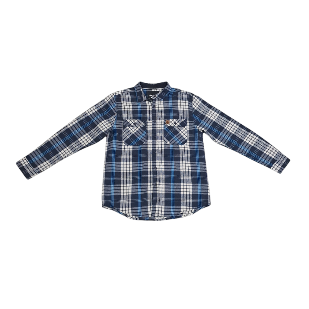 FLANNEL SHIRT LS HS-448 NAVY WG032