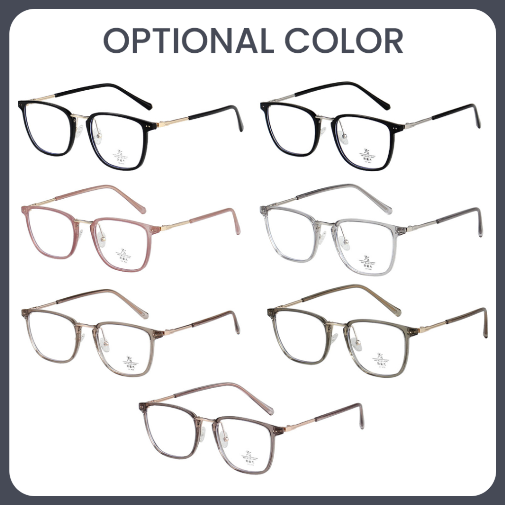 Robins kacamata Anti Radiasi Komputer Frame Kacamata Kotak Bisa Minus Photocromic Bluecromic Fashion Terbaru Wanita S11968-6