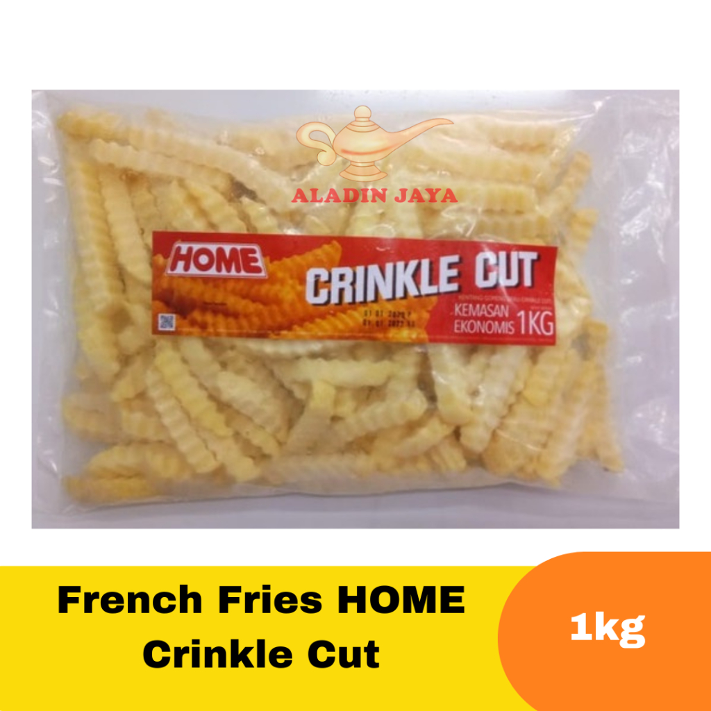 

French Fries HOME Crinkle Cut 1kg ( Hanya Untuk Pengiriman Instant)