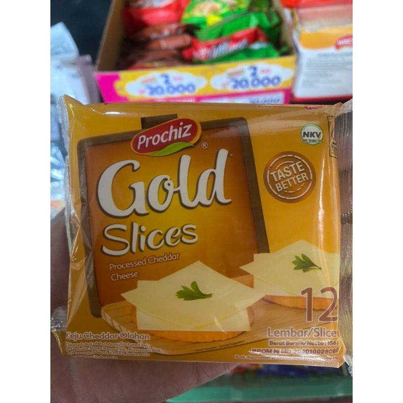 

PROCHIZ GOLD SLICE isi 12pcs/keju slice/keju