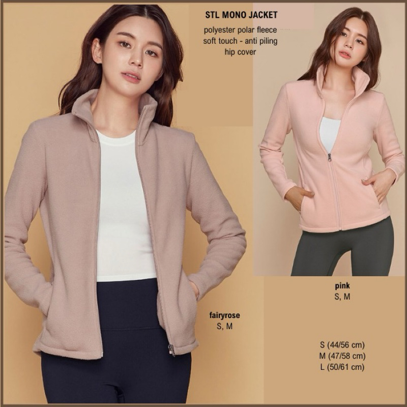 Jaket Wanita Resleting Depan Bahan Polyester Polar Fleece (Mono Jacket) brand STL Original