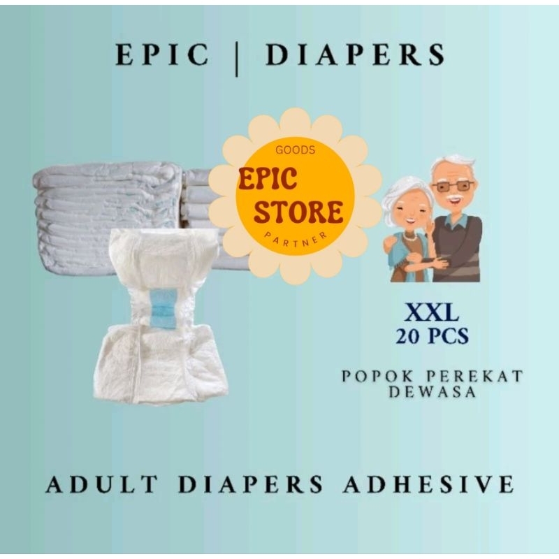 2XL POPOK JUMBO PEREKAT DEWASA 20 PCS