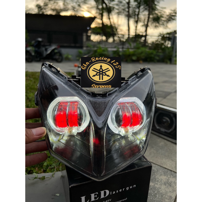 Lampu depan supra x125 2006-2012 batman biled projie LED