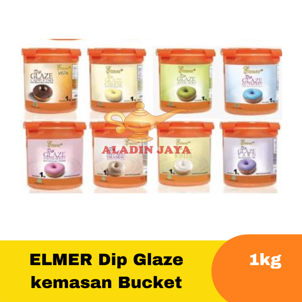 

ELMER Dip Glaze kemasan Bucket ukuran 1kg semua varian rasa