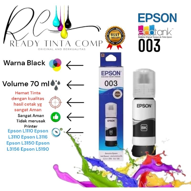 Tinta Epson 003 BLACK Original
