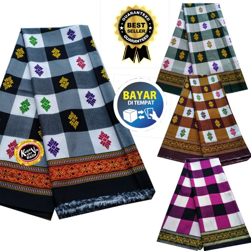 ART O56T PROMO MURAH SAPUT POLENG KHAS BALI  Kain sarung saput kotak kotak Bali  Sarung Catur Khas B
