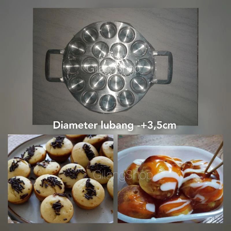 Cetakan takoyaki kue cubit pentol goreng